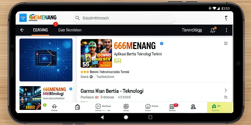 Screenshot antarmuka 666MENANG menampilkan berita teknologi terkini.
