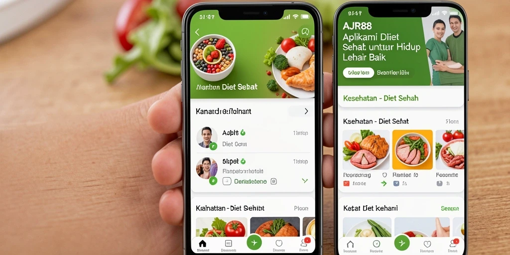 Tampilan antarmuka AJR88 yang ramah pengguna untuk Diet Sehat.