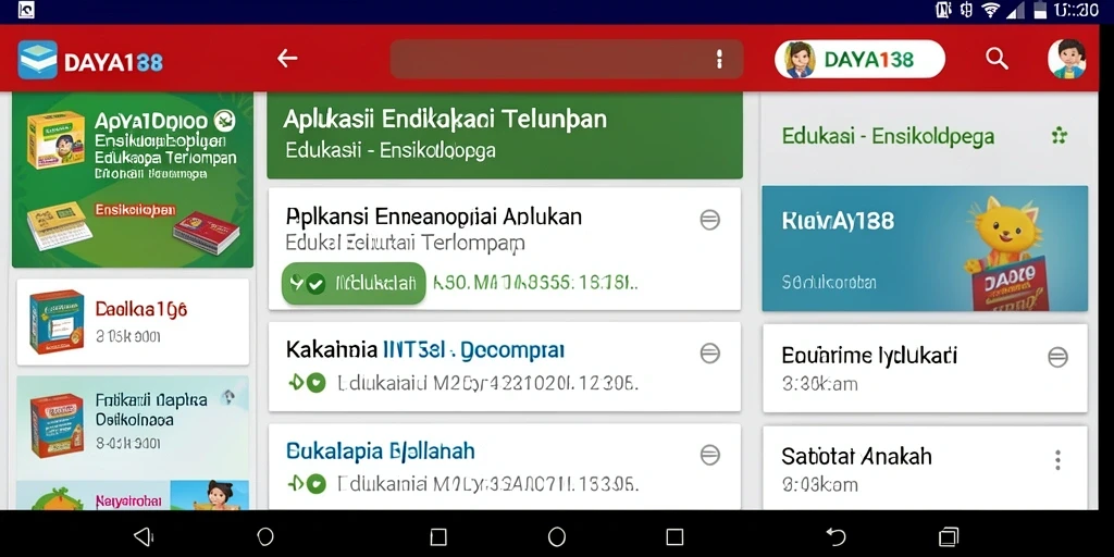 Antarmuka aplikasi DAYA138 yang informatif dan menarik