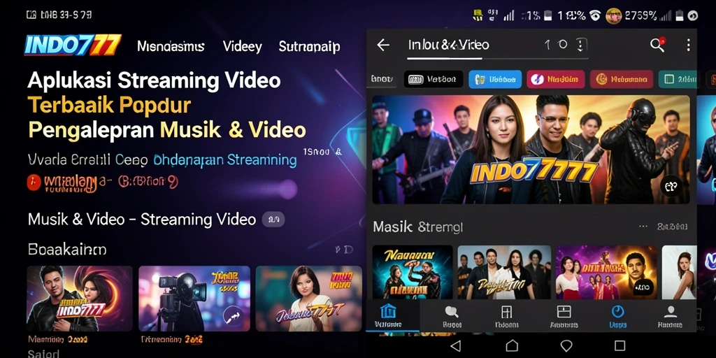 Tampilan antarmuka INDO777 yang menarik untuk Streaming Video.