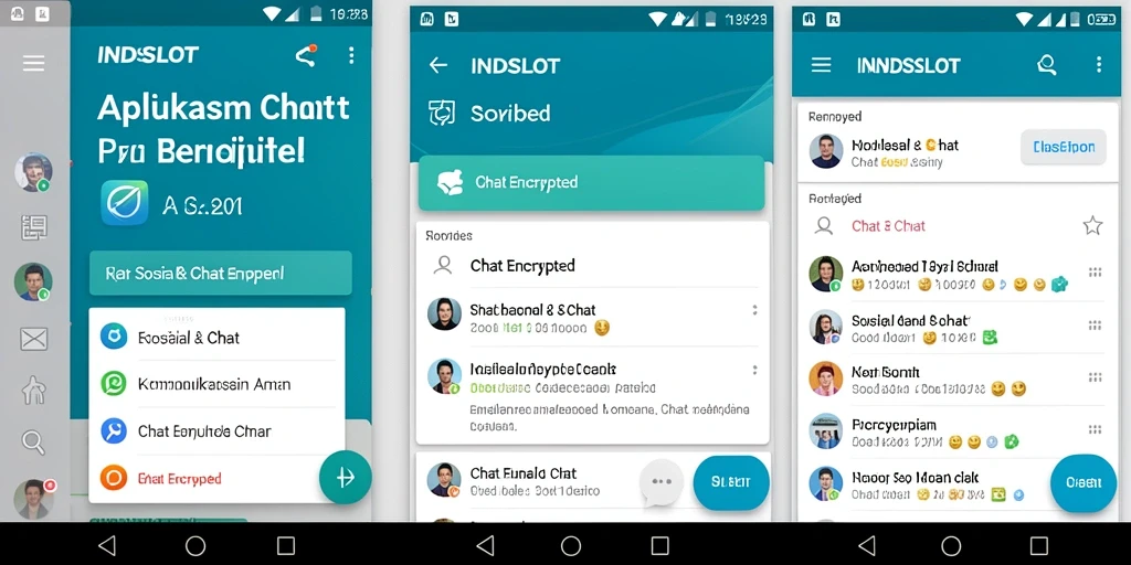 Antarmuka pengguna INDSLOT yang menarik dan aman untuk chatting.