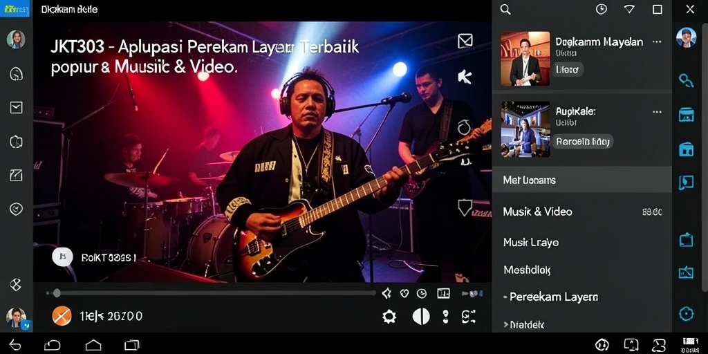 Antarmuka JKT303 menunjukkan fungsi perekaman layar yang efisien.