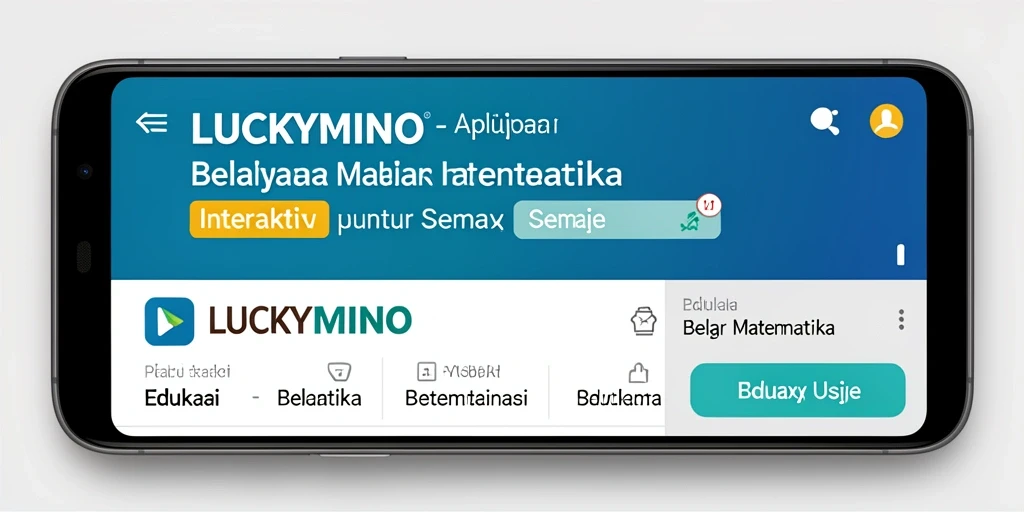Antarmuka interaktif LUCKYMINO memudahkan belajar matematika.