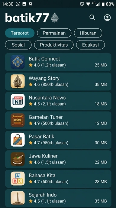 batik77 - Halaman Indeks Aplikasi Populer & Kanal Uji